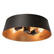 AFX Lyric 2 Light 14" Wide Flush Mount Ceiling Fixture Gold