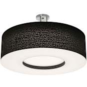 AFX Montclair 4 Light 30" Wide Semi-flush Drum Ceiling Fixture Satin Nickel / Black / White