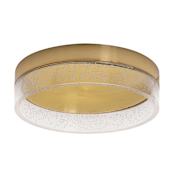 AFX Maggie 12" Wide LED Flush Mount Drum Ceiling Fixture Satin Brass