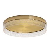 AFX Maggie 16" Wide LED Flush Mount Drum Ceiling Fixture Satin Brass