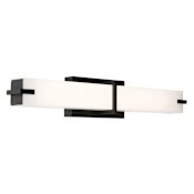 AFX Miller 2 Light 24" Wide Vanity Light Black / White
