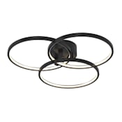 AFX Orion 20" Wide LED Semi-Flush Ceiling Fixture Black
