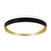 AFX Ceiling 19" Wide LED Flush Mount Drum Ceiling Fixture Black