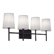 AFX Rose 4 Light 27" Wide Vanity Light Black / White