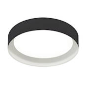 AFX Reveal 12" Wide LED Flush Mount Drum Ceiling Fixture - 120 Volt Black