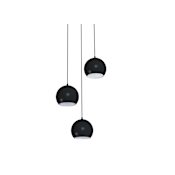 AFX Roxy 3 Light 18" Wide Multi Light Pendant Black