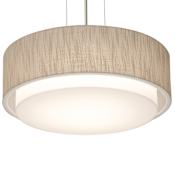 AFX Sanibel 2 Light 16" Wide Suspension Pendant with Laminated Shade Satin Nickel