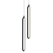 AFX Sienna 23" Tall LED Multi Light Pendant Black / White