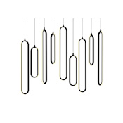 AFX Pendant 36" Wide LED Linear Pendant Black
