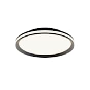 AFX Sona 16" Wide LED Semi-Flush Drum Ceiling Fixture Black / White