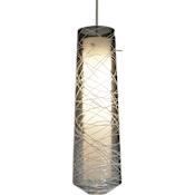 AFX Spun 5" Wide LED Mini Pendant Satin Nickel / Smoke