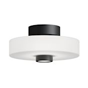 AFX Sydney 13" Wide Flush Mount Drum Ceiling Fixture Black