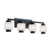 AFX Sydney 4 Light 7" Wide LED Vanity Light Black
