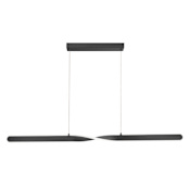 AFX Twist 48" Wide LED Abstract Linear Chandelier Black