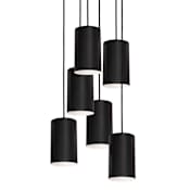 AFX Tyke 6 Light 24" Wide Multi Light Pendant Black