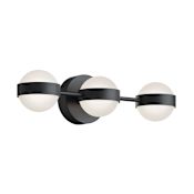 AFX Verona 3 Light 22" Wide LED Vanity Light Black