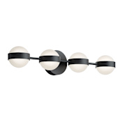 AFX Verona 4 Light 30" Wide LED Vanity Light Black