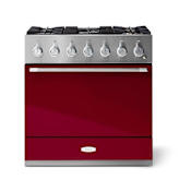 AGA Mercury Series 36 Inch Wide 4.9 Cu. Ft. Slide In Dual Fuel Range with Glide Out Broiler System™ Cranberry