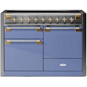 AGA Elise Series 48 Inch Wide 6 Cu. Ft. Free Standing Induction Range with Brass Accents Carnaby Blue / Brass