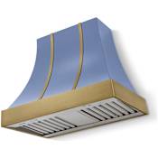 AGA Cascade Series 600 CFM 36 Inch Wide Wall Mounted Range Hood with 3 Speeds and Push Button Controls Carnaby Blue
