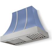 AGA Cascade Series 600 CFM 36 Inch Wide Wall Mounted Range Hood with 3 Speeds and Dishwasher Safe Filters Carnaby Blue