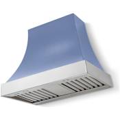 AGA Cascade Series 600 CFM 36 Inch Wide Wall Mounted Range Hood with Mounting Bars Carnaby Blue