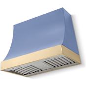 AGA Marquee Series 600 CFM 36 Inch Wide Wall Mounted Range Hood with 3 Speeds and Made in America Carnaby Blue