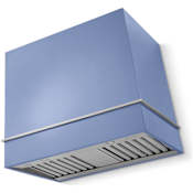 AGA Loge Series 600 CFM 120 V 36 Inch Wide Wall Mounted Range Hood with Dishwasher Safe Filters Carnaby Blue