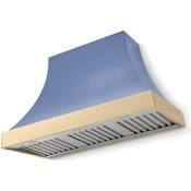 AGA Cascade Series 1,200 CFM 48 Inch Wide Wall Mounted Range Hood with Dishwasher Safe Filters Carnaby Blue