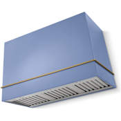 AGA Loge Series 1,200 CFM 48 Inch Wide Wall Mounted Range Hood with 3 Speeds and Push Button Controls Carnaby Blue