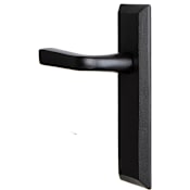 Ageless Iron Keep - Rustic Cast Iron Left Handed Non-Turning One Sided Single Dummy Door Handle with Lance Lever Black Iron