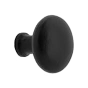 Ageless Iron Rustic Artisan Black Cast Iron Round Cabinet Knob / Drawer Knob Black Iron