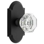 Ageless Iron Krystall Non-Turning One-Sided Dummy Door Knob with Vault Rose Black Iron