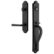 Ageless Iron Dome Left Handed One Piece Keyed Entry A Grip Handleset with Lance Interior Lever and Dome Tall Interior Trim - 2-3/8" Backset Black Iron