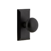 Ageless Iron Vale  - Rustic Cast Iron Passage Door Knob Set with Keep Knob and 2-3/8" Backset Black Iron