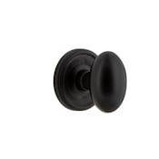 Ageless Iron Loch - Rustic Cast Iron Privacy Door Knob Set with Aeg Knob and 2-3/8" Backset Black Iron