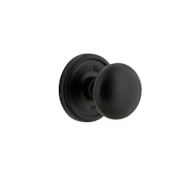 Ageless Iron Loch - Rustic Cast Iron Passage Door Knob Set with Keep Knob and 2-3/8" Backset Black Iron