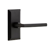 Ageless Iron Vale  - Rustic Cast Iron Right Handed Passage Door Lever Set with Dirk Lever and 2-3/4" Backset Black Iron
