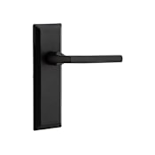 Ageless Iron Keep - Rustic Cast Iron Right Handed Passage Door Lever Set with Dirk Lever and 2-3/8" Backset Black Iron