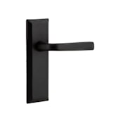 Ageless Iron Keep - Rustic Cast Iron Right Handed Privacy Door Lever Set with Lance Lever and 2-3/8" Backset Black Iron