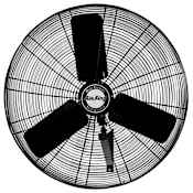 Air King 24 Inch Wide 5130 CFM 3-Speed Oscillating Wall Mounted Fan N/A