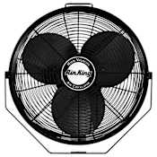 Air King 18 Inch Wide 2660-3190 CFM 3-Speed Wall Mounted Fan with Pivoting Head N/A
