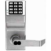 Alarm Lock Trilogy Weather Resistant 100 User Grade 1 Electronic Digital Keypad Lever Set- Less Core for Best, Falcon, Arrow, and KSP Satin Chrome