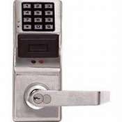 Alarm Lock Trilogy 2000 User Grade 1 Electronic Proximity and Digital Keypad Lever Set With Regal Lever- Less Schlage Core Satin Chrome