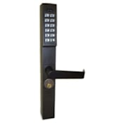 Alarm Lock Trilogy T2 100-User Narrow Stile Electronic Digital Keypad Outside Trim with Latch Duronodic