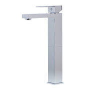 ALFI brand Tall Square Single Lever Bathroom Faucet Polished Chrome