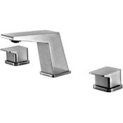ALFI brand 1.2 GPM Widespread Bathroom Faucet - Less Drain Assembly Brushed Nickel