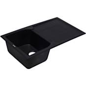 ALFI brand Alfi Trade 33-7/8" Drop In Single Basin Granite Composite Kitchen Sink with Drainboard Black