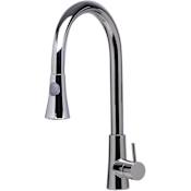 ALFI brand Pullout Spray Kitchen Faucet Polished Stainless Steel