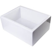 ALFI brand 24" Single Basin Thick Wall Farmhouse Fireclay Kitchen Sink White